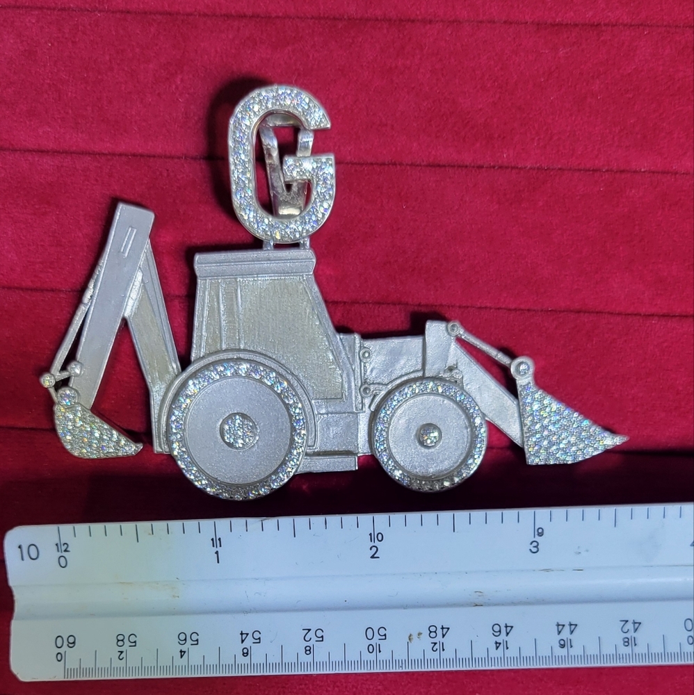 Backhoe Silver pendant